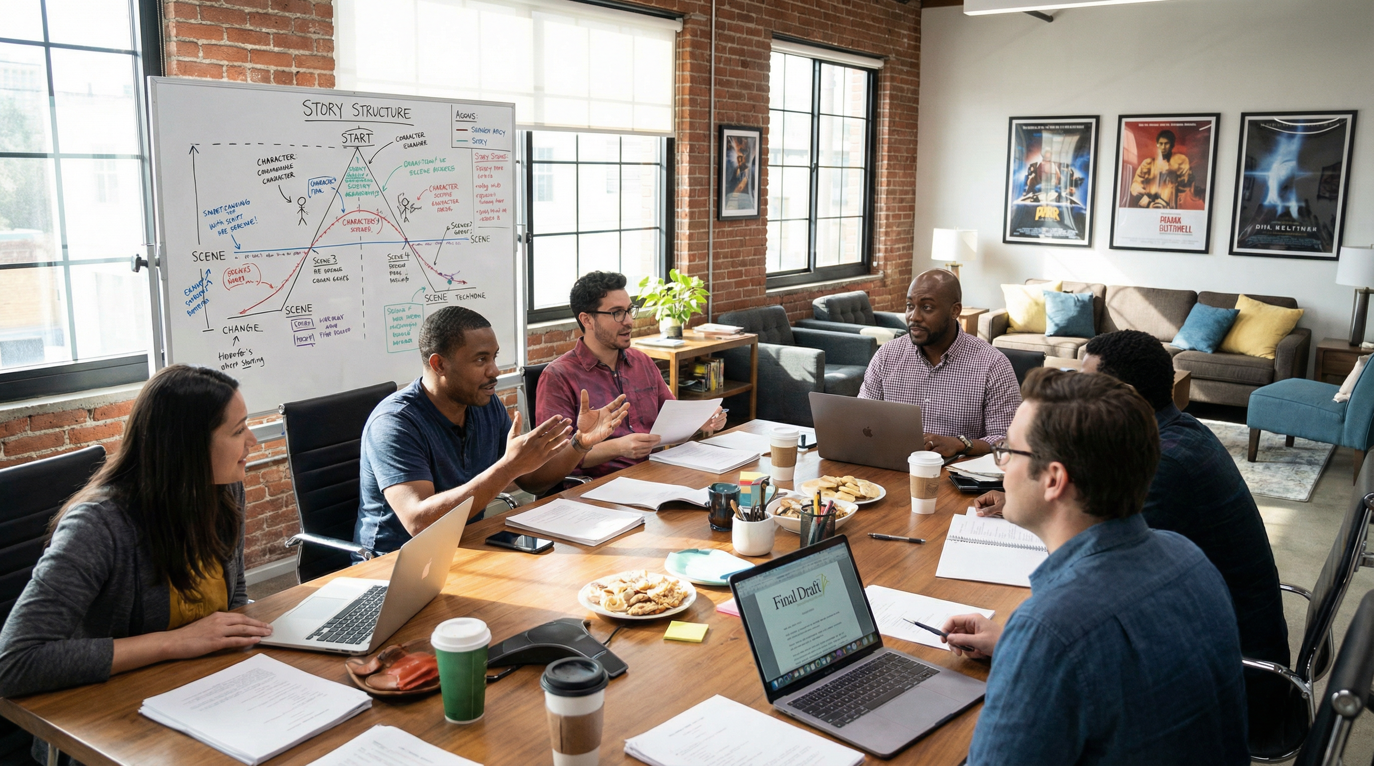 编剧团队工作场景